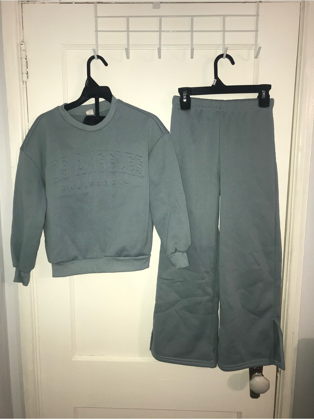 2 SHEIN Kids Two-Piece Sweatshirt and Lounge Pants Set